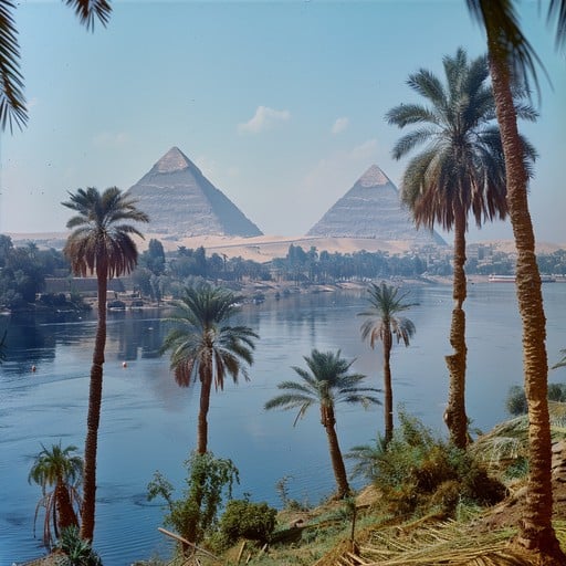 Egyptian Pyramids and Nile